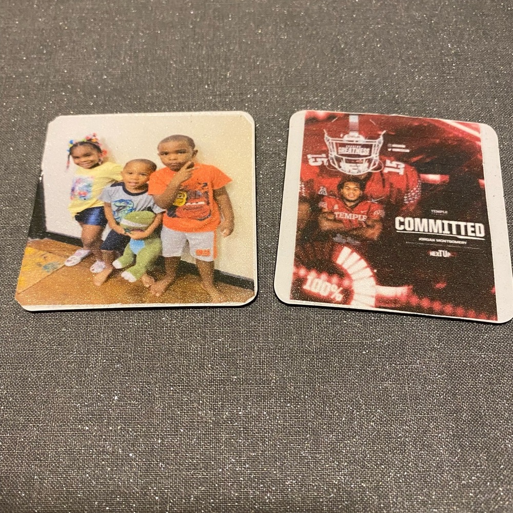 Refrigerator magnets with a custom picture